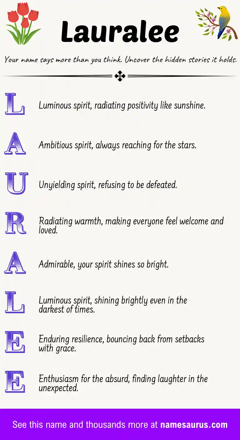 Acrostic poem about Lauralee.