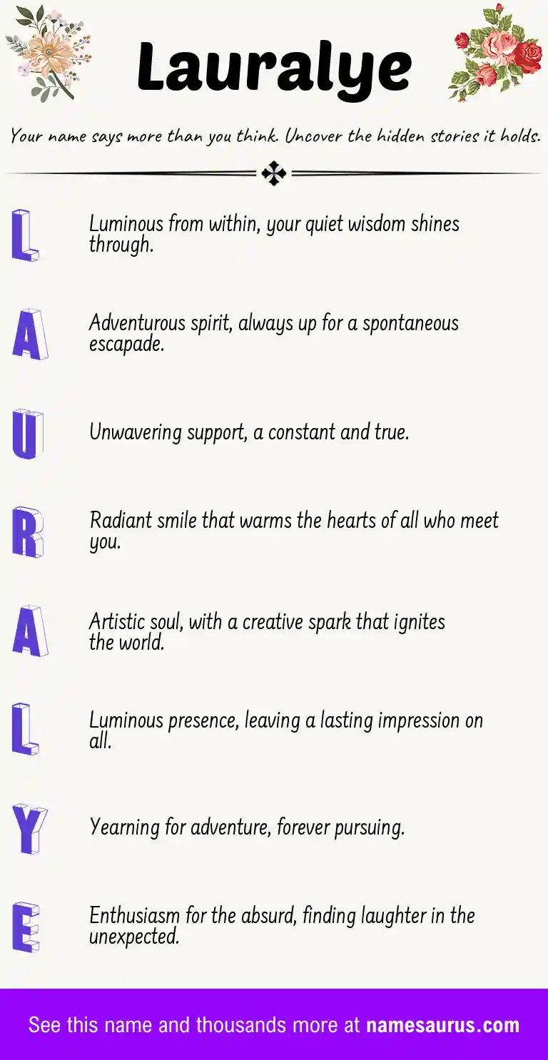 Acrostic poem about Lauralye.
