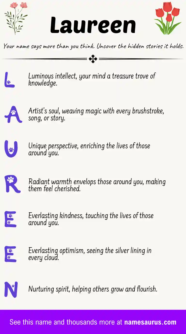 Acrostic poem about Laureen.