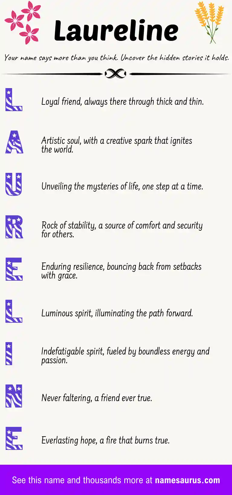 Acrostic poem about Laureline.