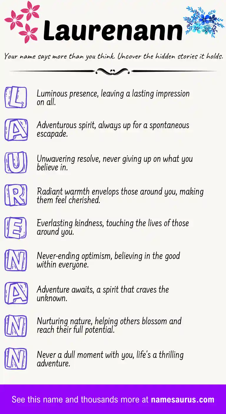 Acrostic poem about Laurenann.
