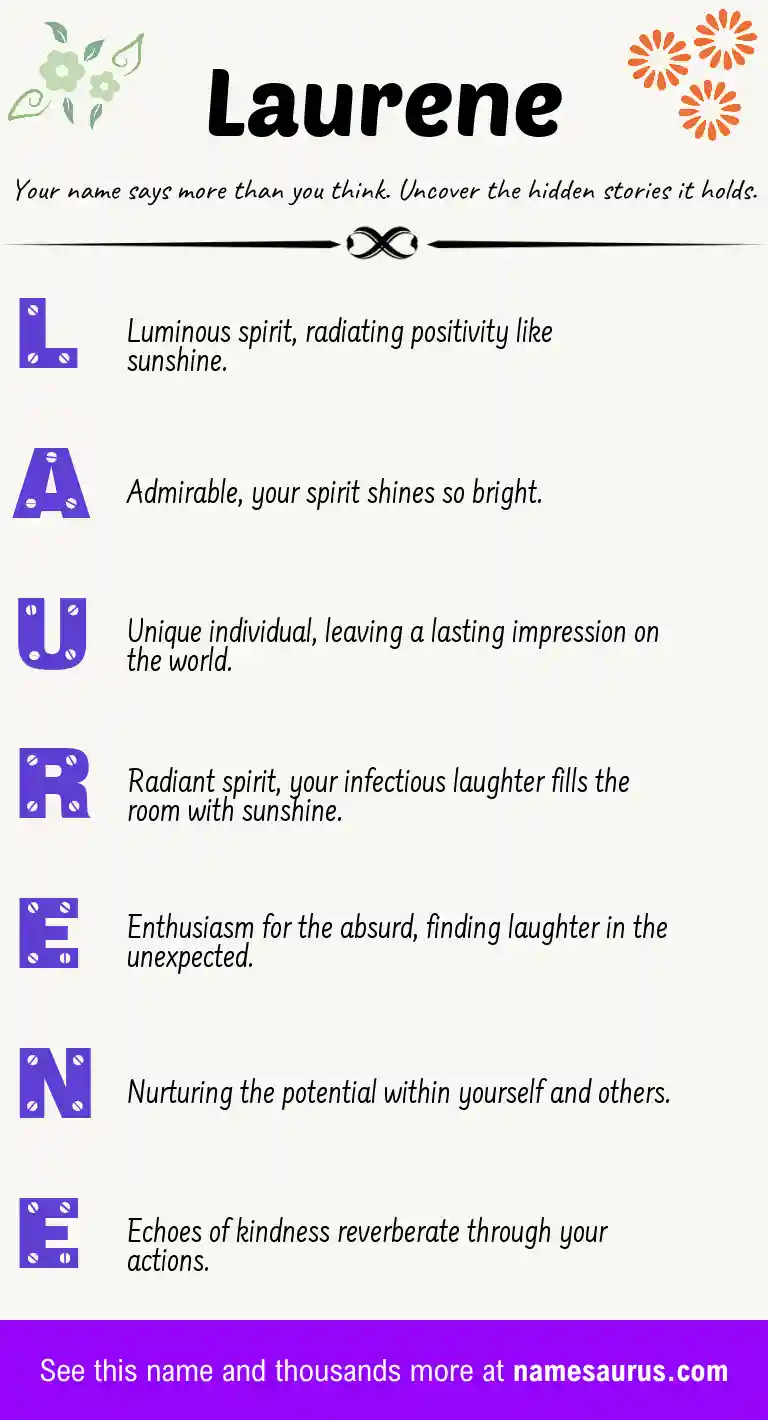 Acrostic poem about Laurene.