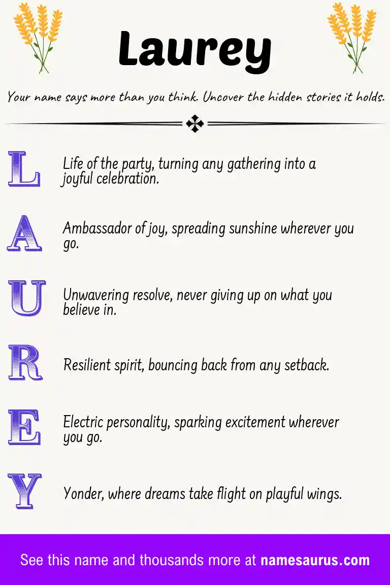Acrostic poem about Laurey.
