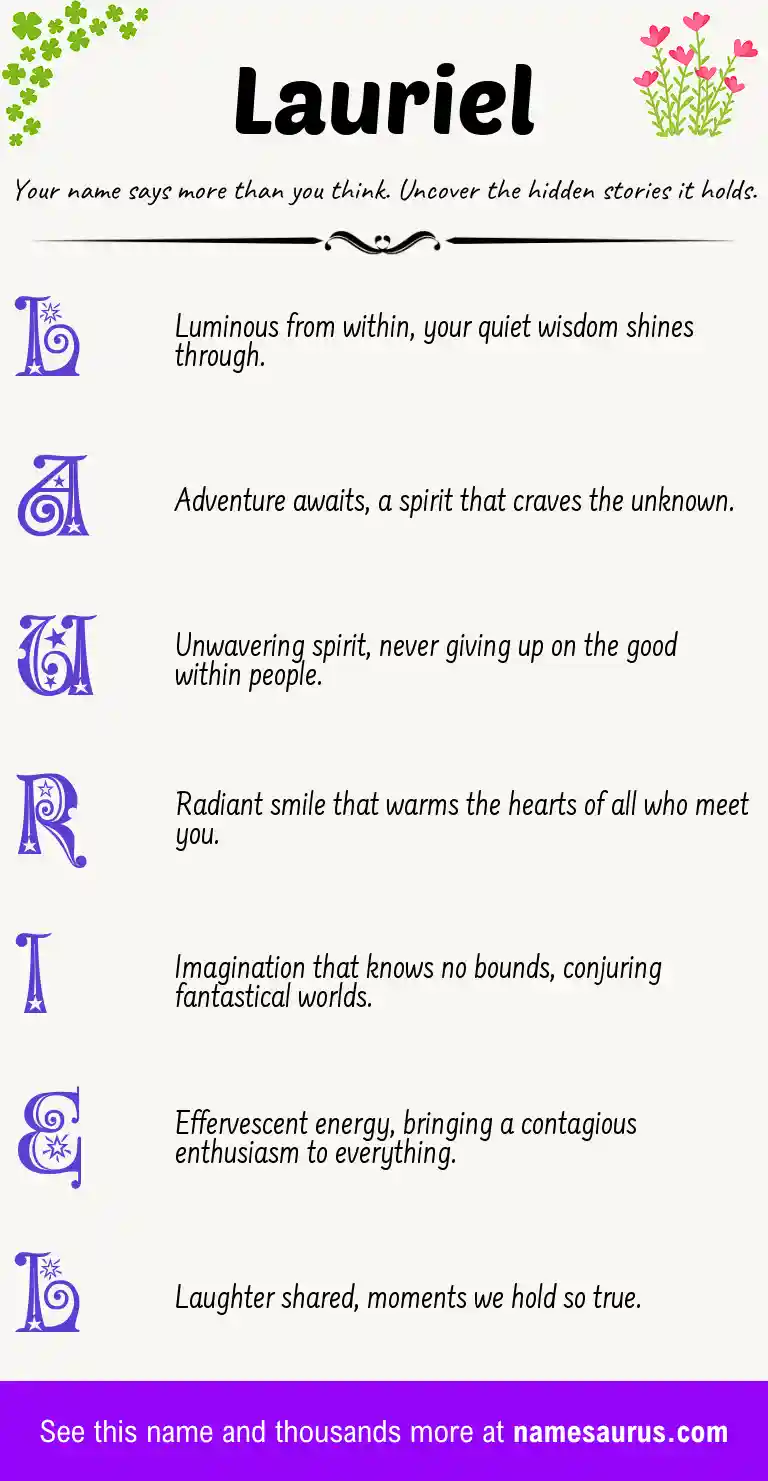 Acrostic poem about Lauriel.