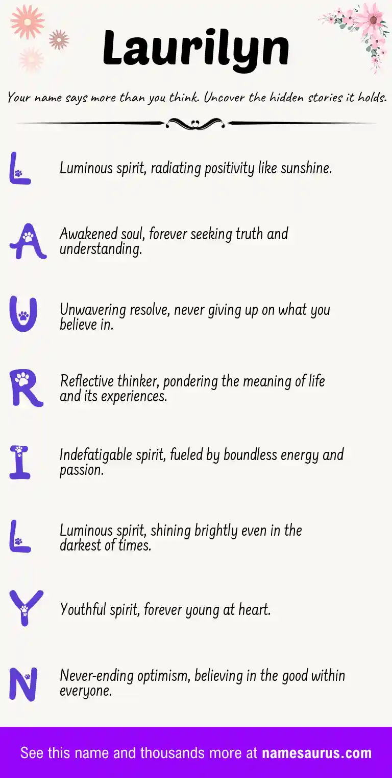 Acrostic poem about Laurilyn.