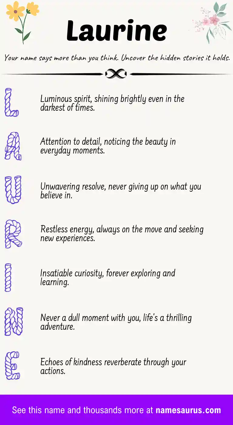 Acrostic poem about Laurine.