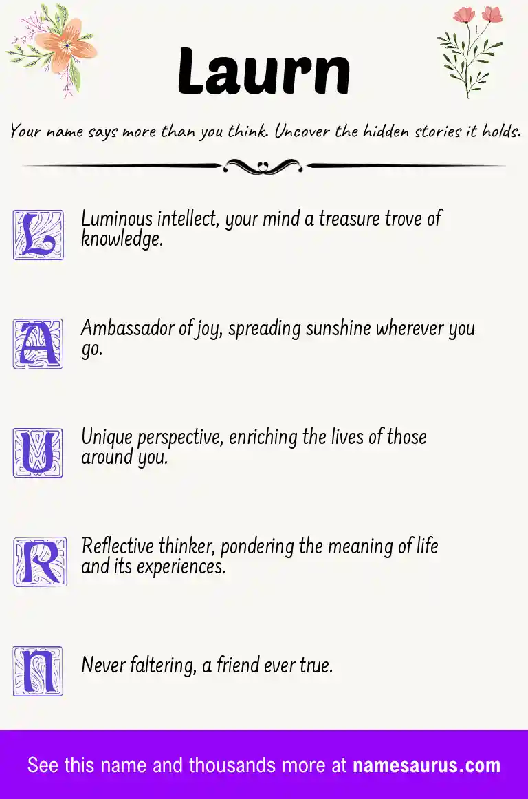 Acrostic poem about Laurn.