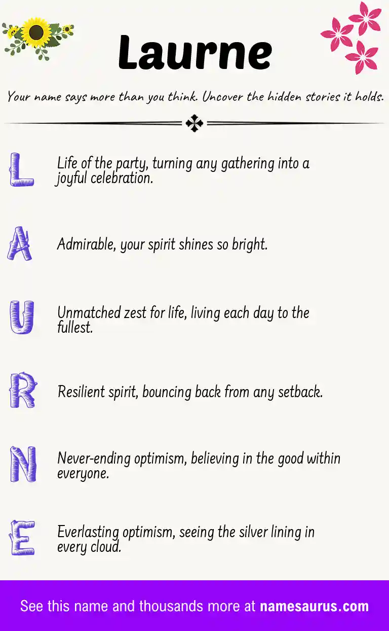 Acrostic poem about Laurne.