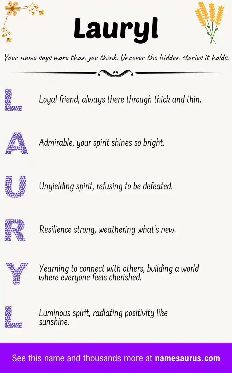 Acrostic poem about Lauryl.
