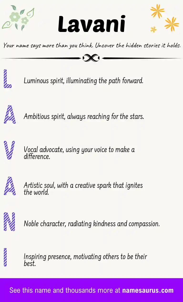 Acrostic poem about Lavani.
