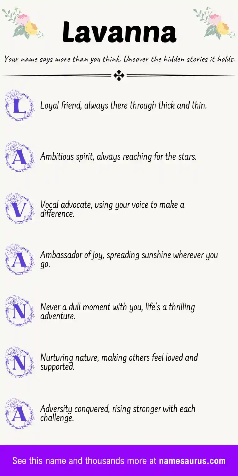 Acrostic poem about Lavanna.