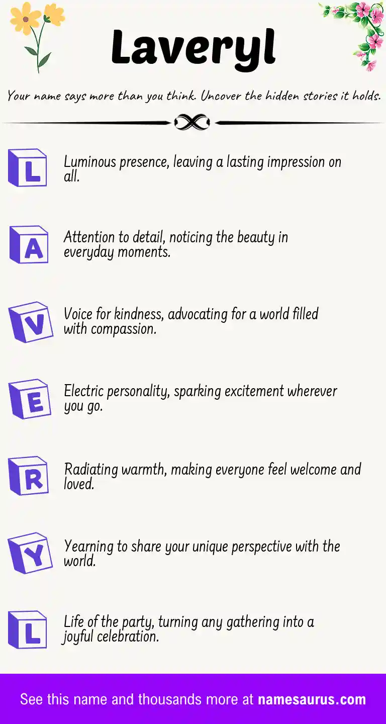 Acrostic poem about Laveryl.
