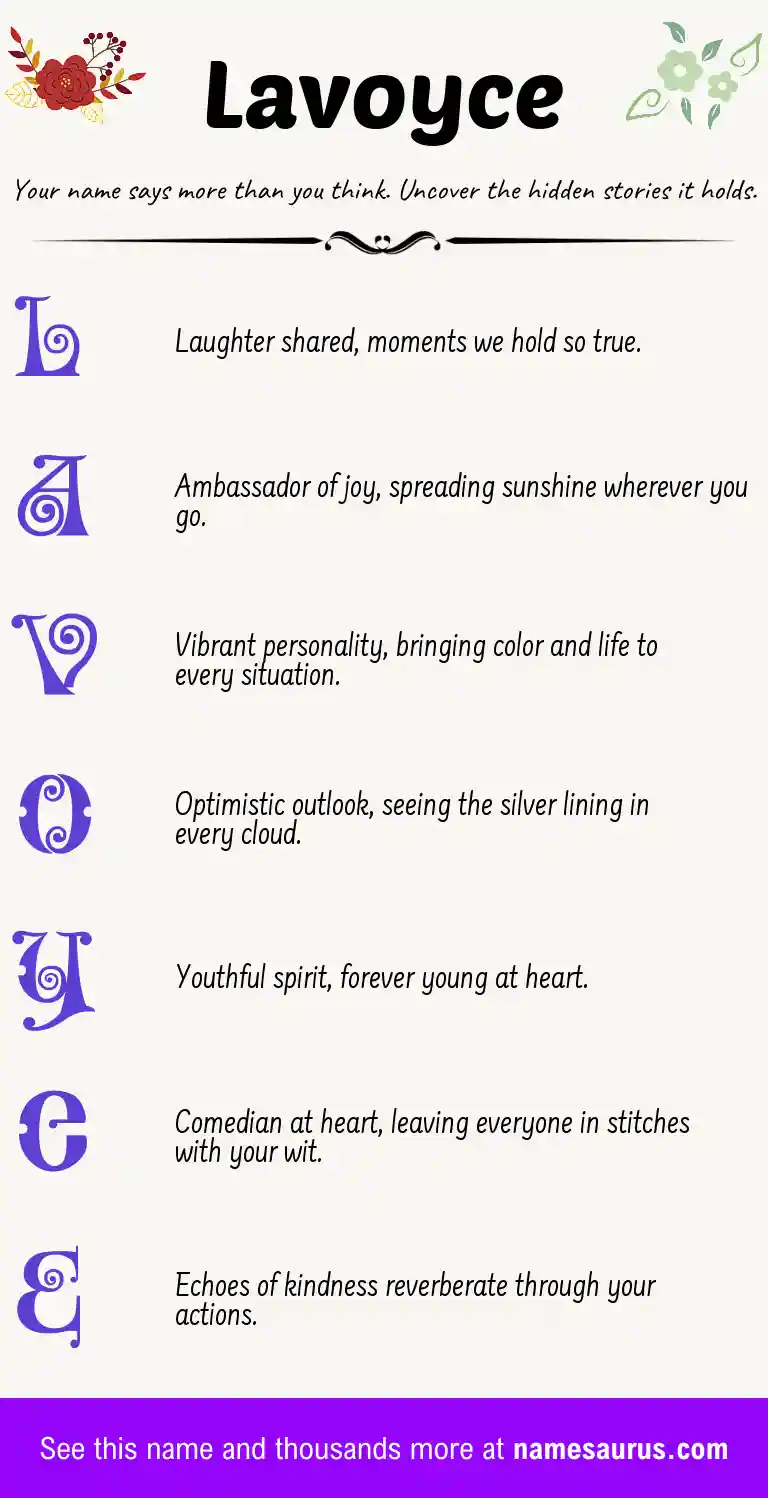 Acrostic poem about Lavoyce.