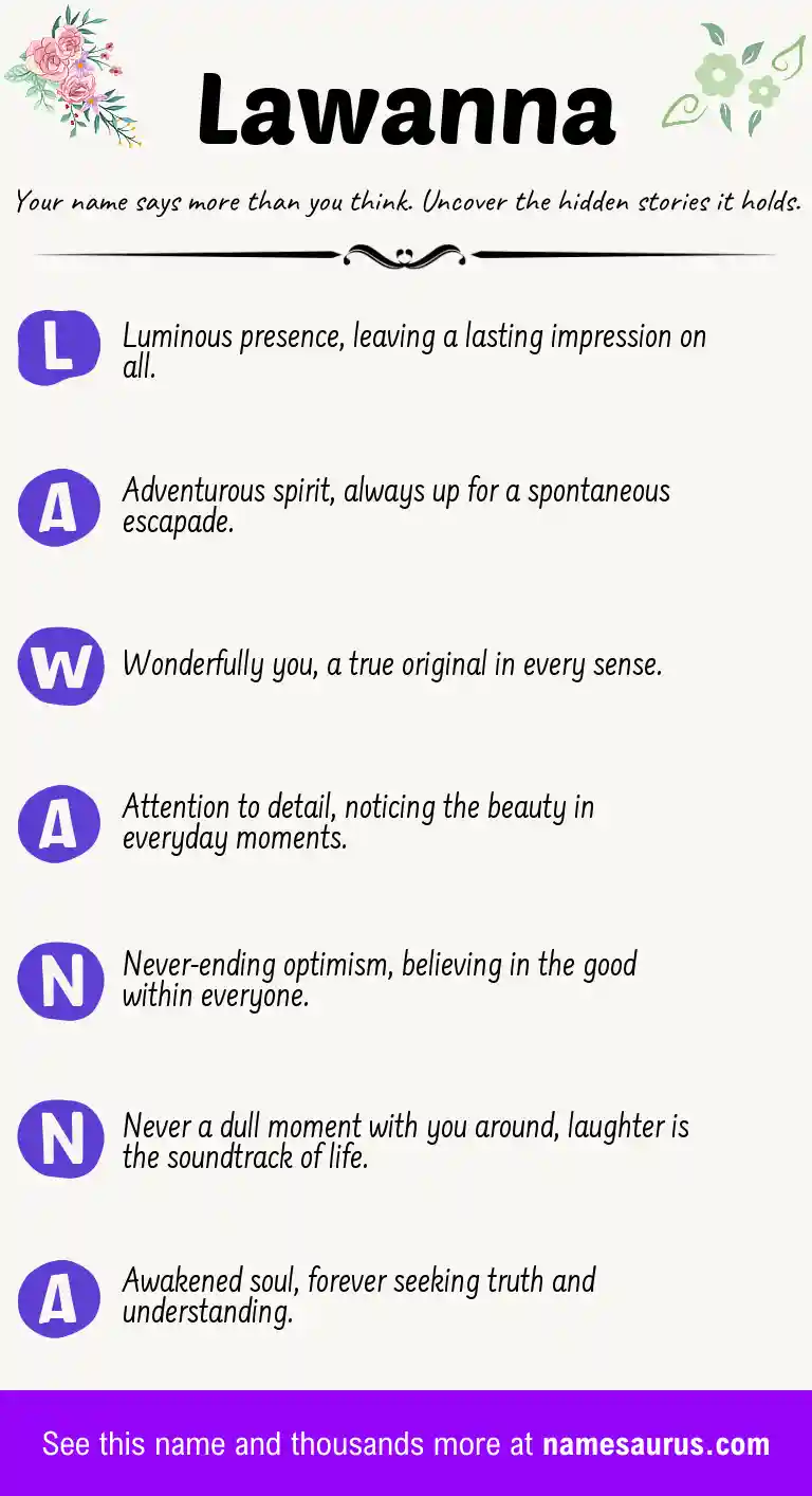 Acrostic poem about Lawanna.