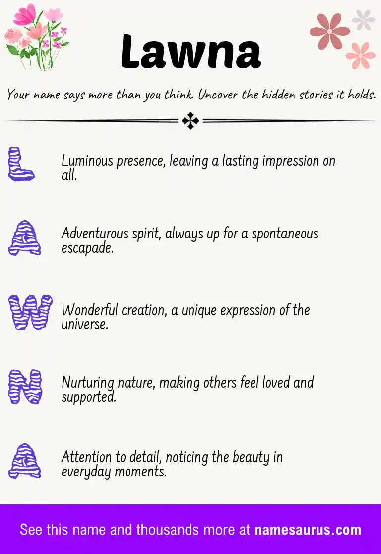 Acrostic poem about Lawna.