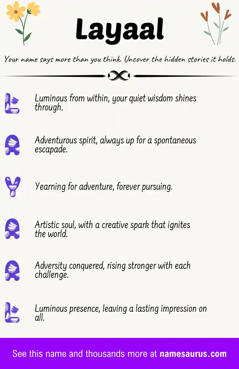 Acrostic poem about Layaal.