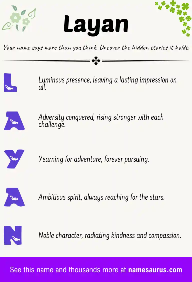 Acrostic poem about Layan.