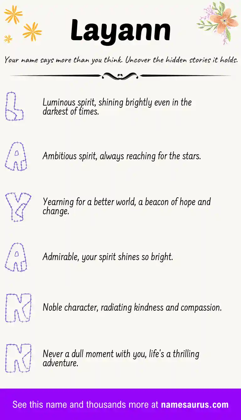 Acrostic poem about Layann.