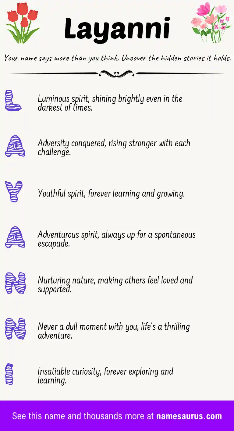 Acrostic poem about Layanni.