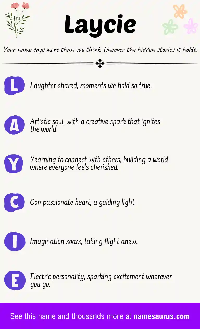 Acrostic poem about Laycie.