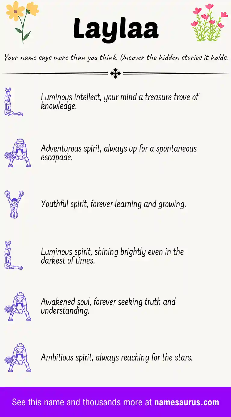 Acrostic poem about Laylaa.