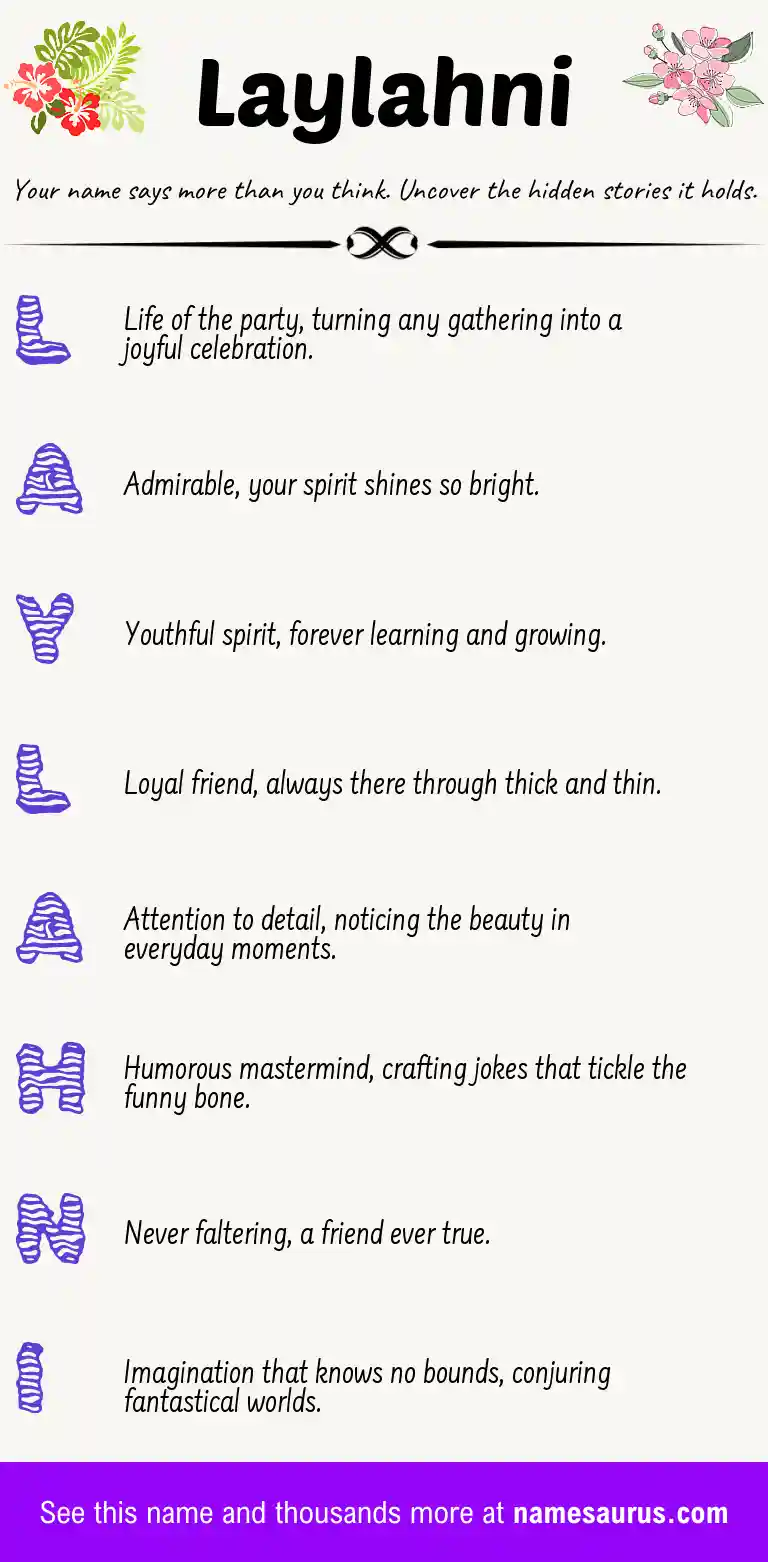 Acrostic poem about Laylahni.