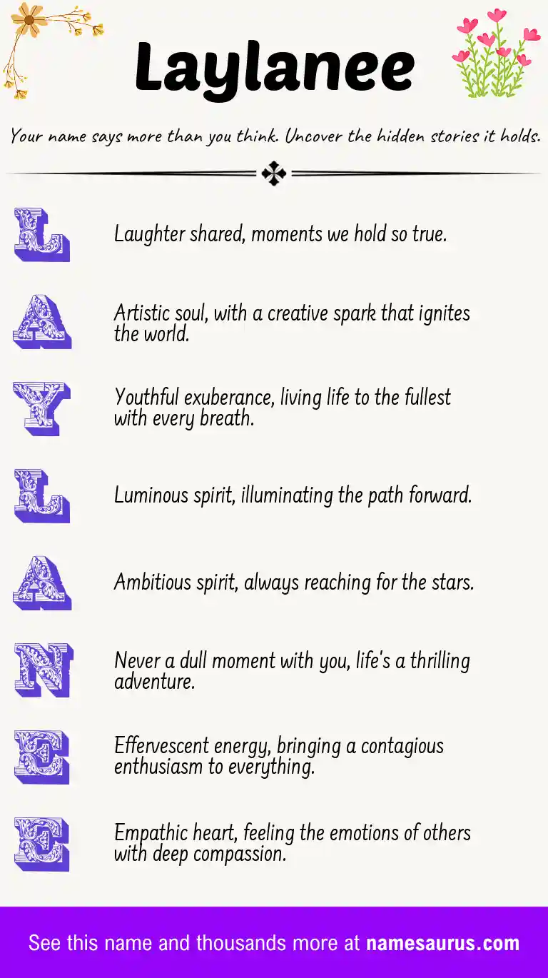 Acrostic poem about Laylanee.