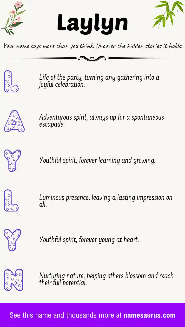 Acrostic poem about Laylyn.