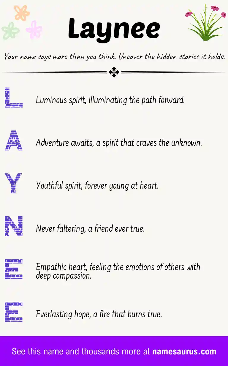 Acrostic poem about Laynee.