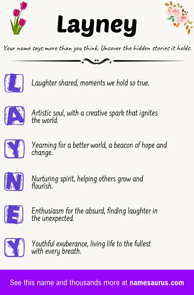 Acrostic poem about Layney.