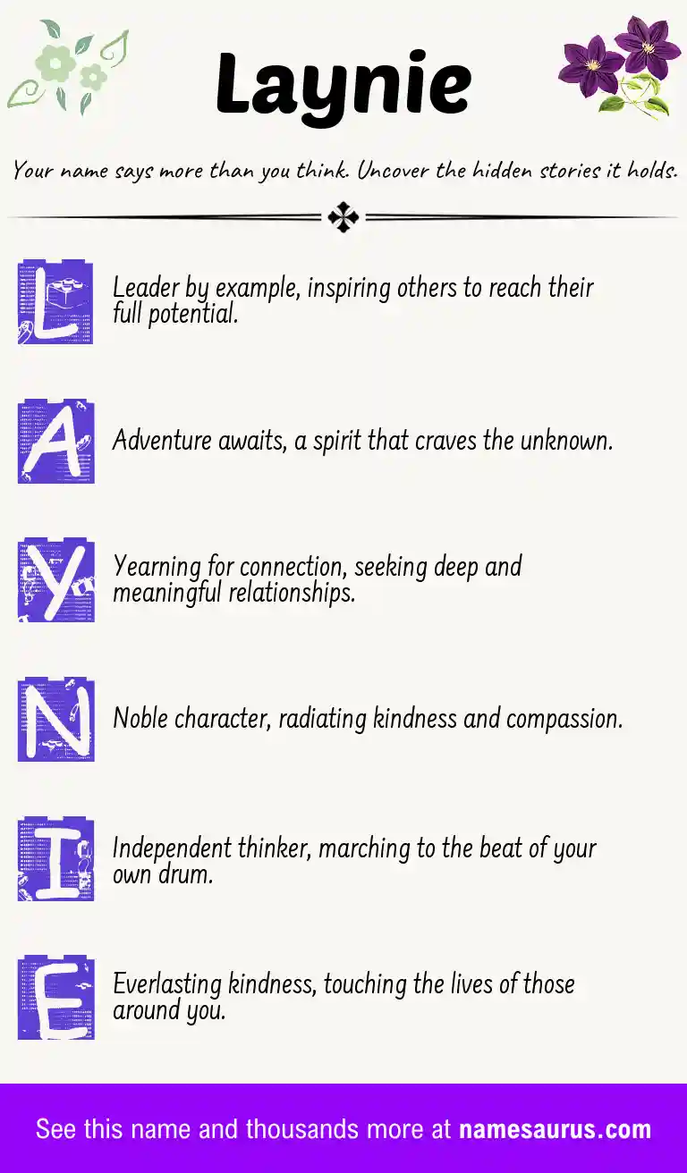Acrostic poem about Laynie.
