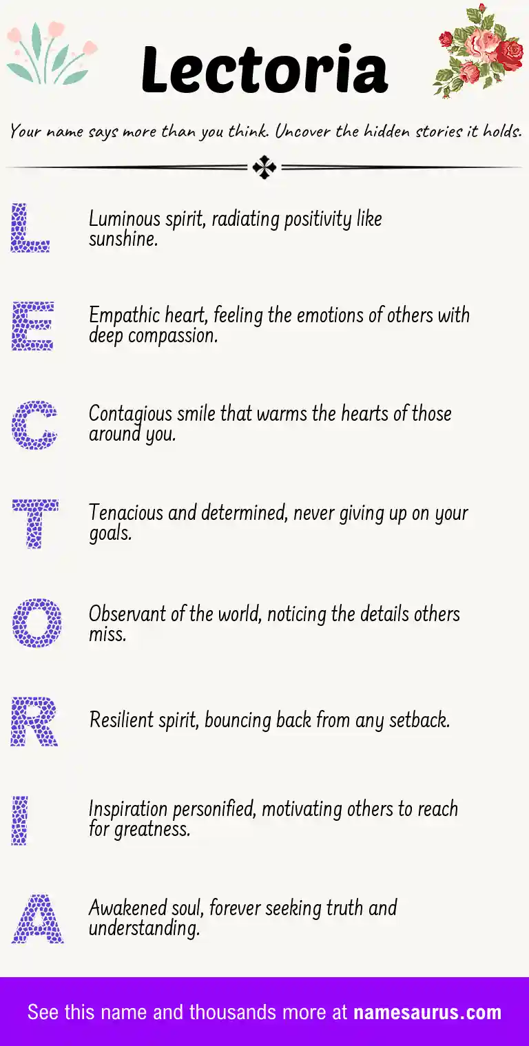 Acrostic poem about Lectoria.