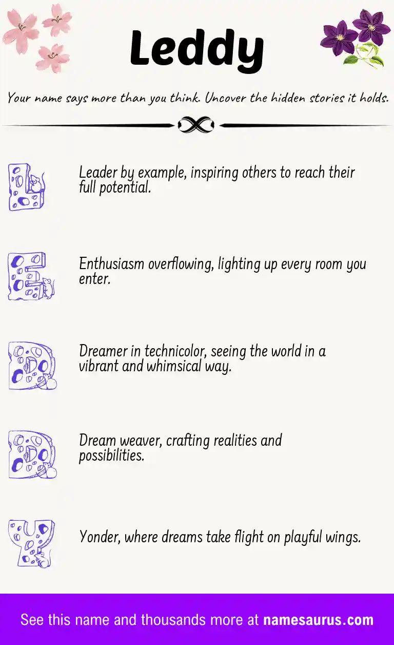 Acrostic poem about Leddy.