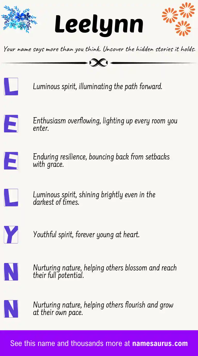 Acrostic poem about Leelynn.