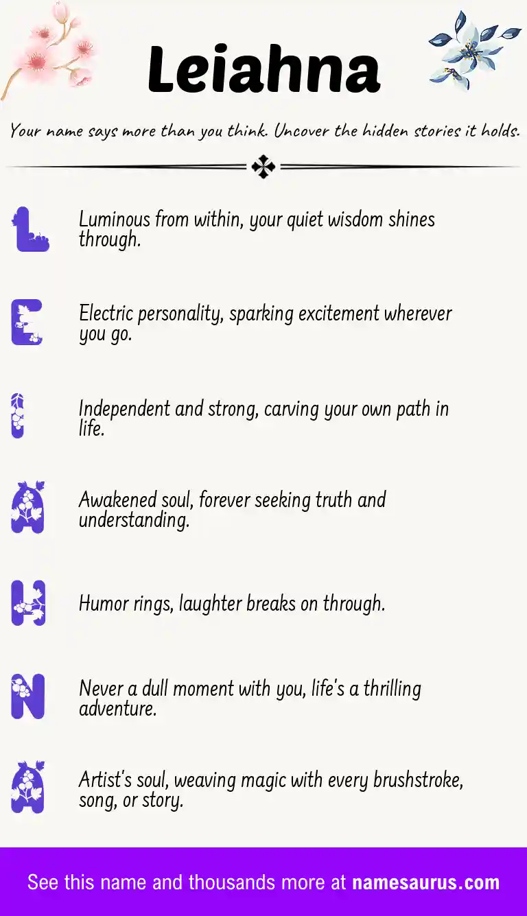 Acrostic poem about Leiahna.
