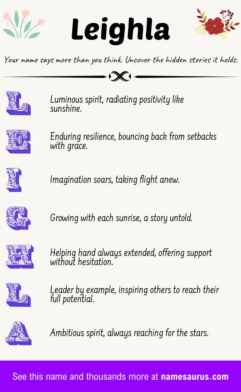 Acrostic poem about Leighla.