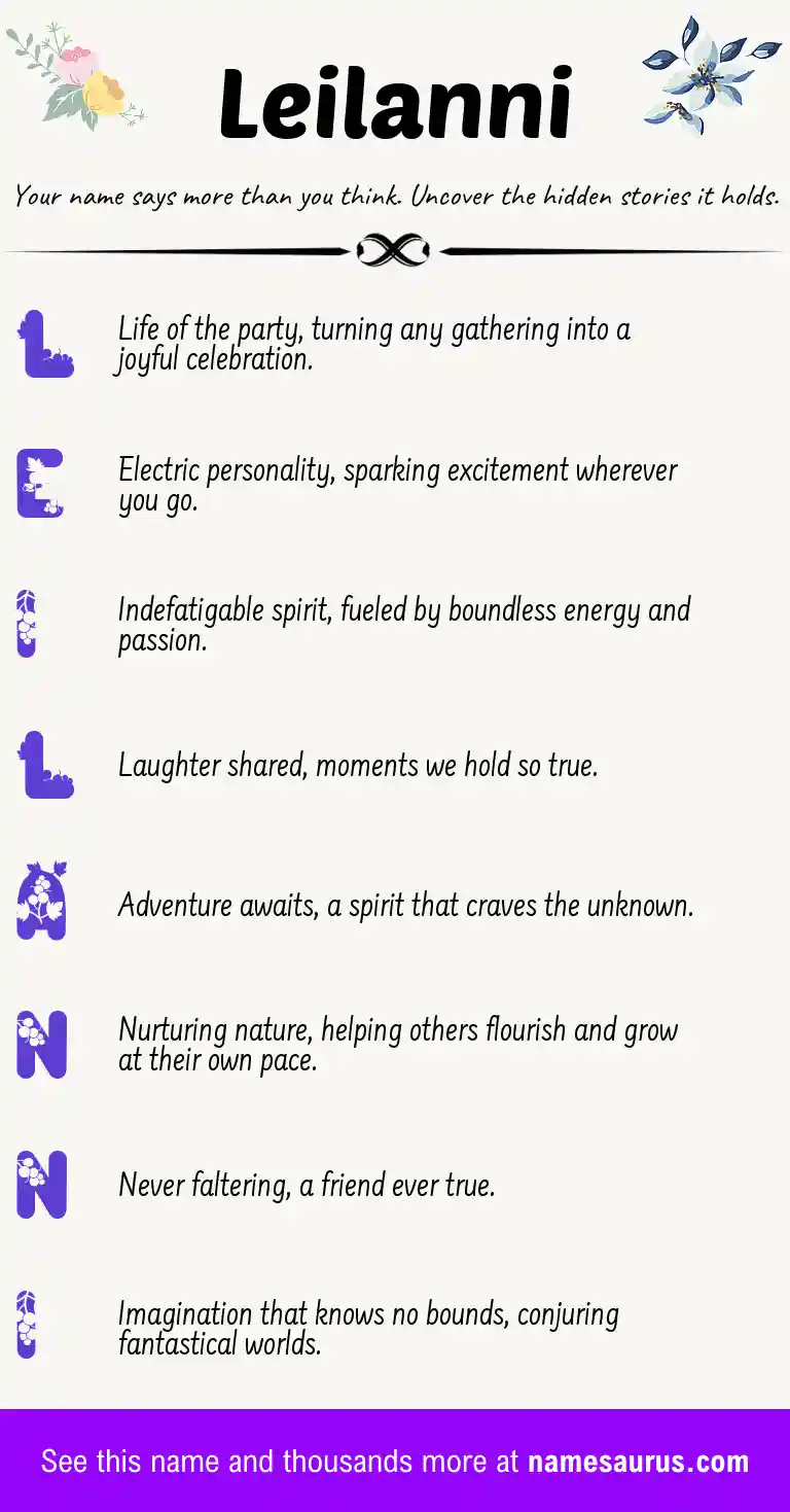 Acrostic poem about Leilanni.