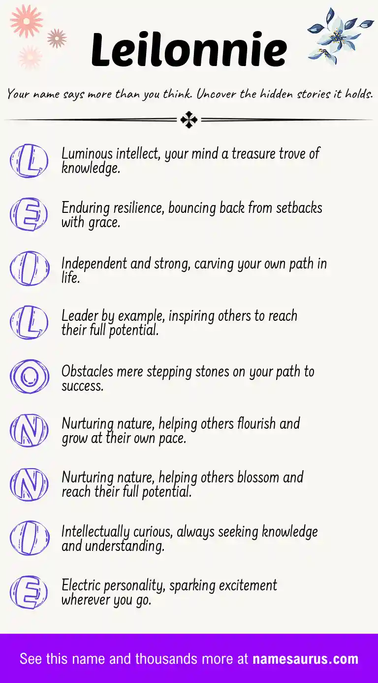 Acrostic poem about Leilonnie.