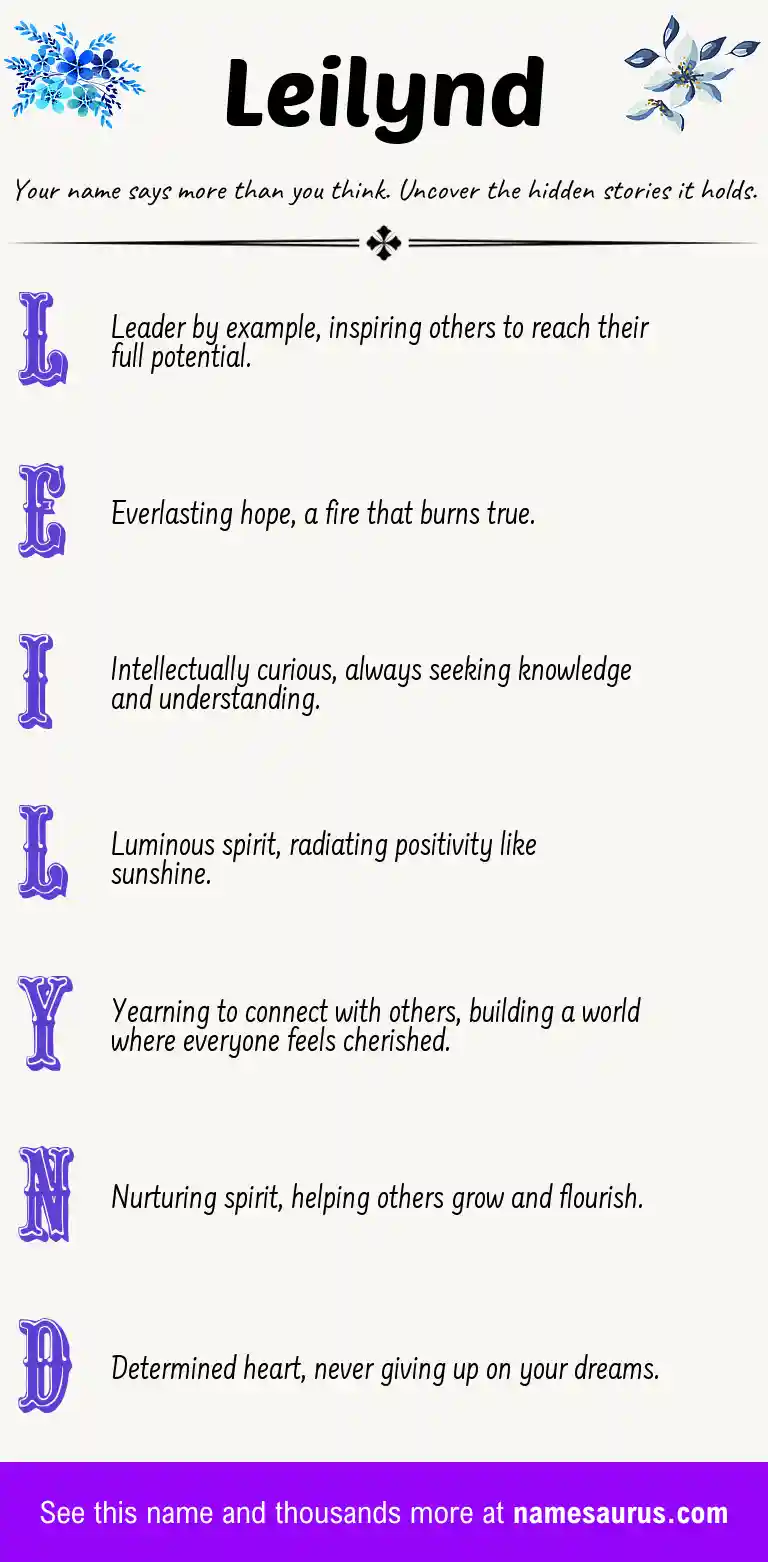 Acrostic poem about Leilynd.
