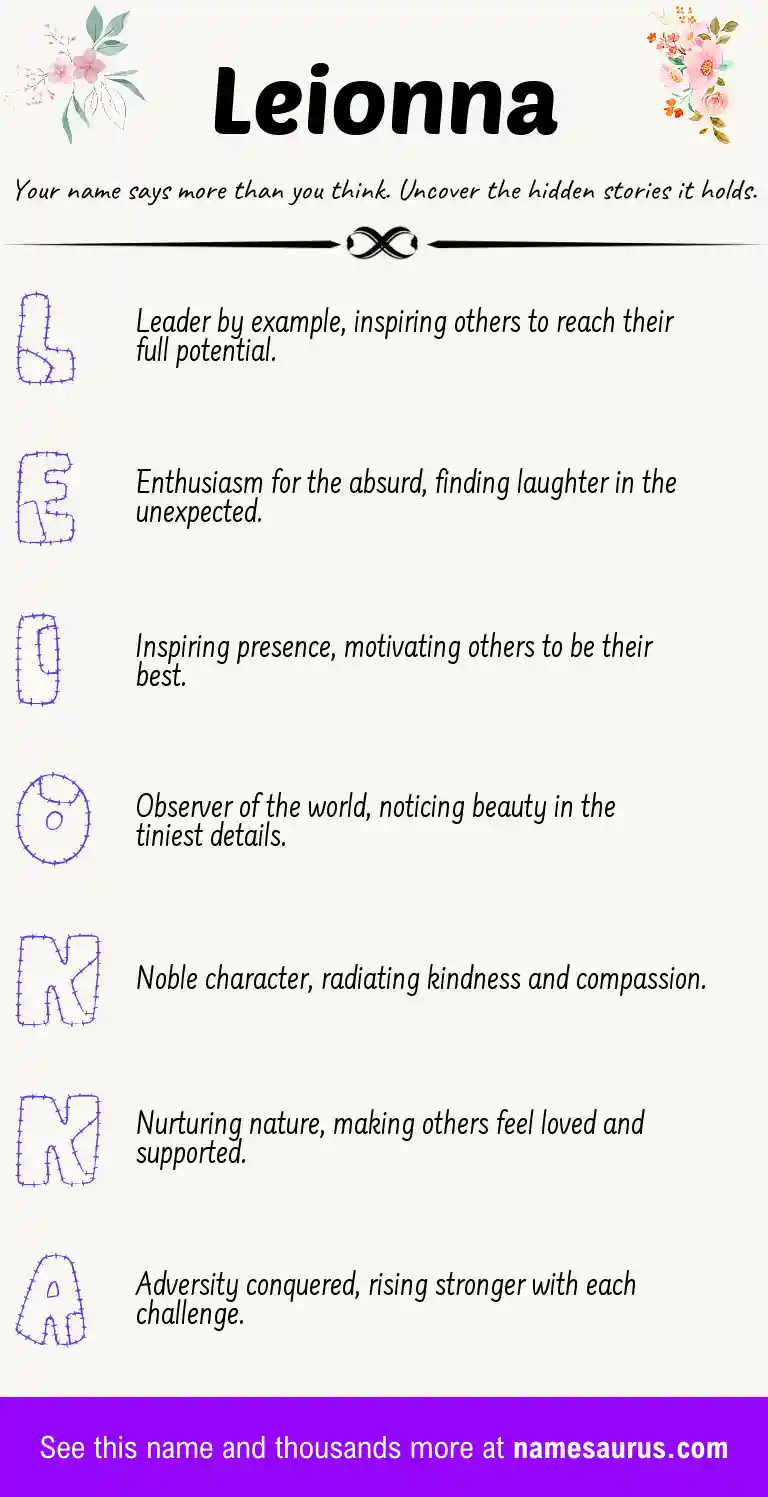 Acrostic poem about Leionna.