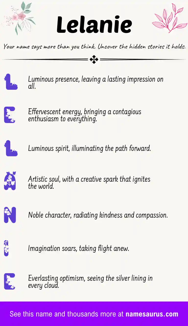 Acrostic poem about Lelanie.