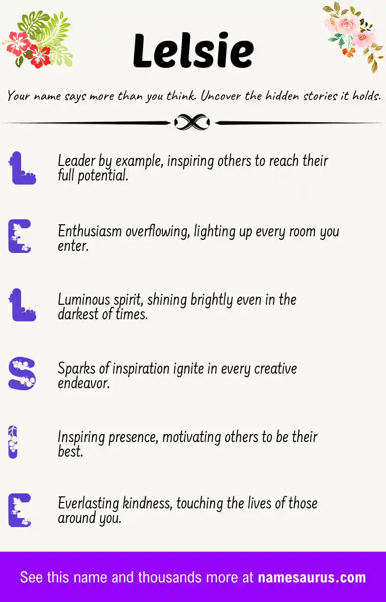 Acrostic poem about Lelsie.