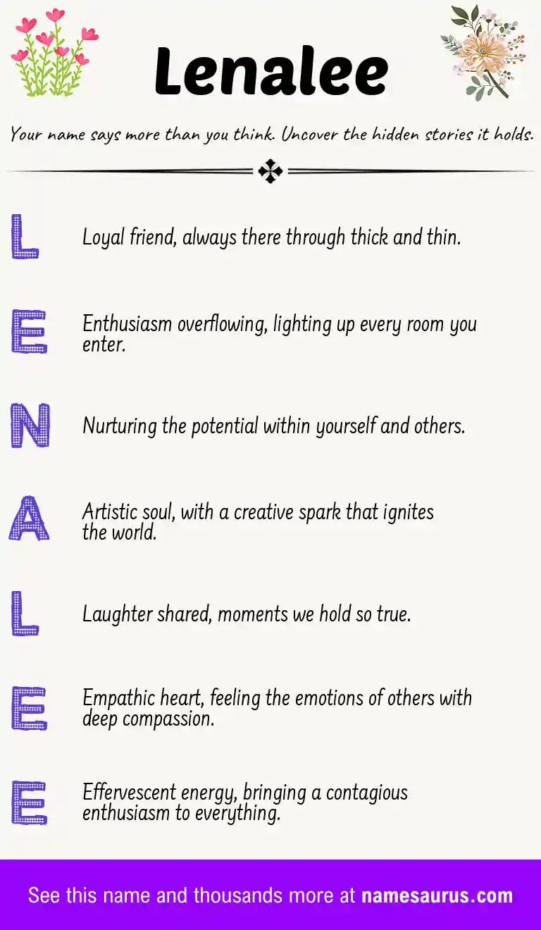 Acrostic poem about Lenalee.
