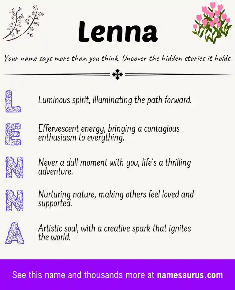 Acrostic poem about Lenna.