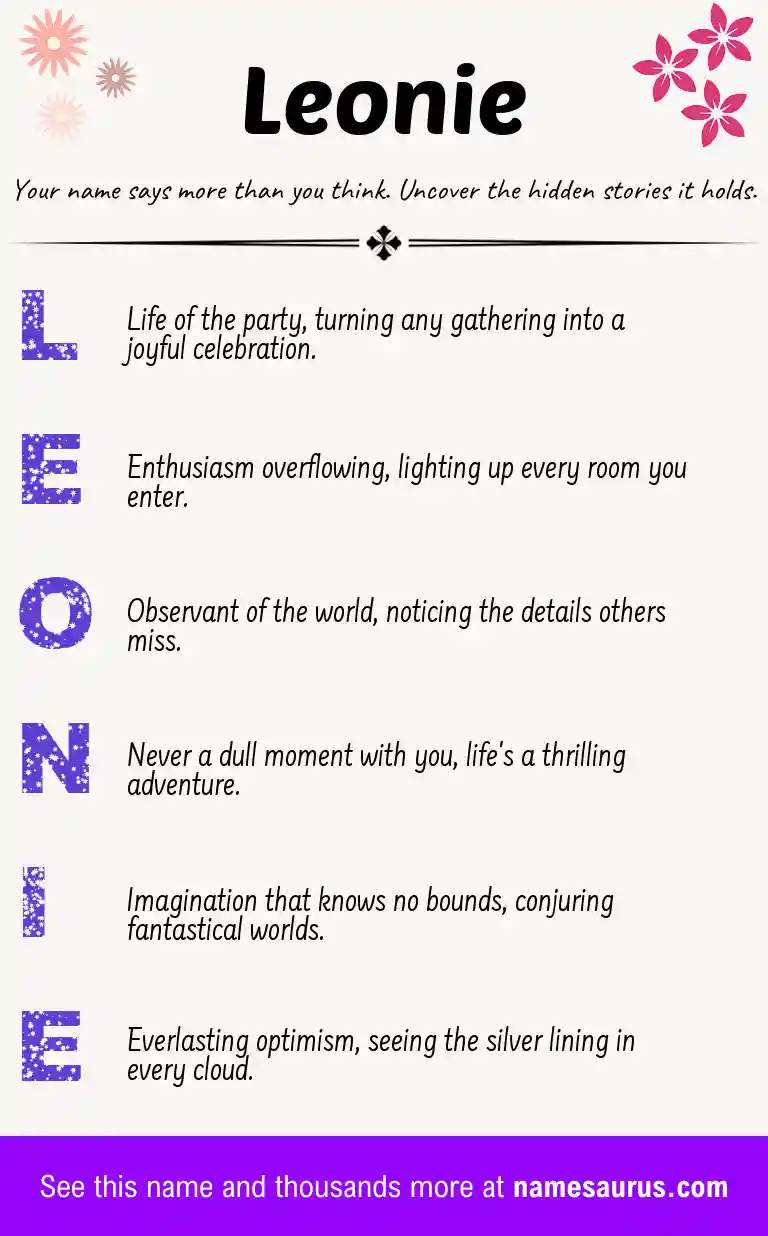 Acrostic poem about Leonie.