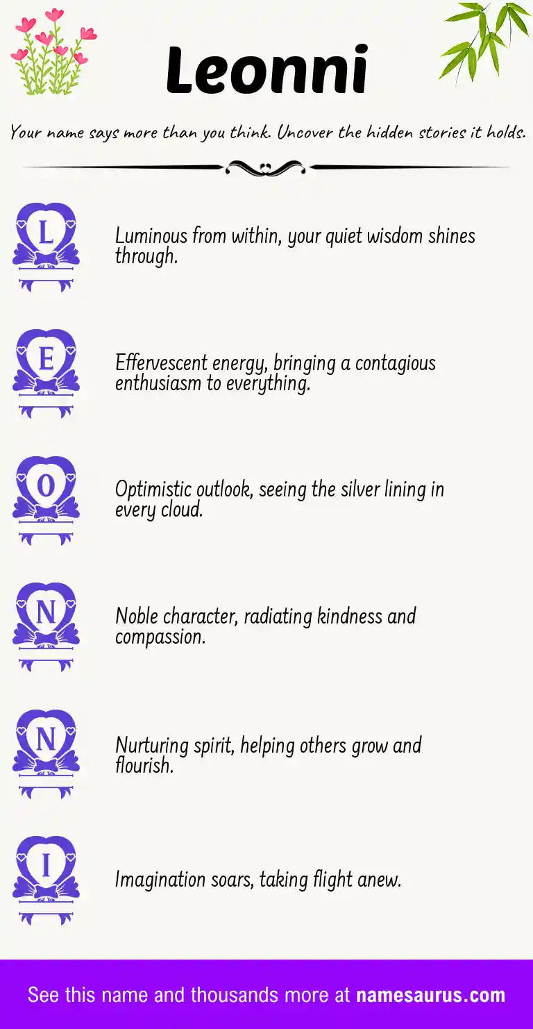 Acrostic poem about Leonni.