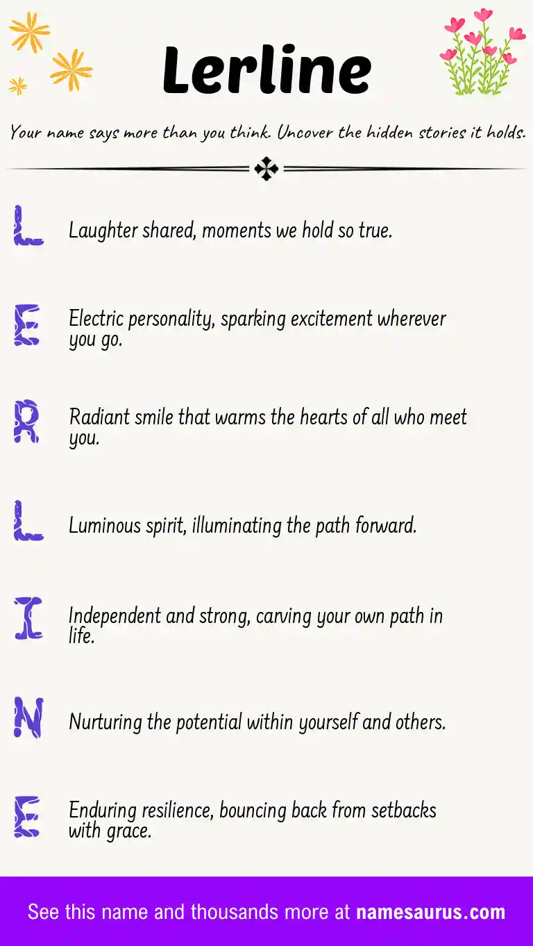 Acrostic poem about Lerline.