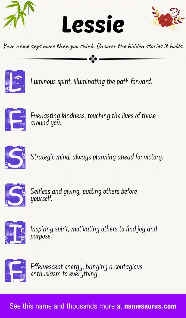 Acrostic poem about Lessie.