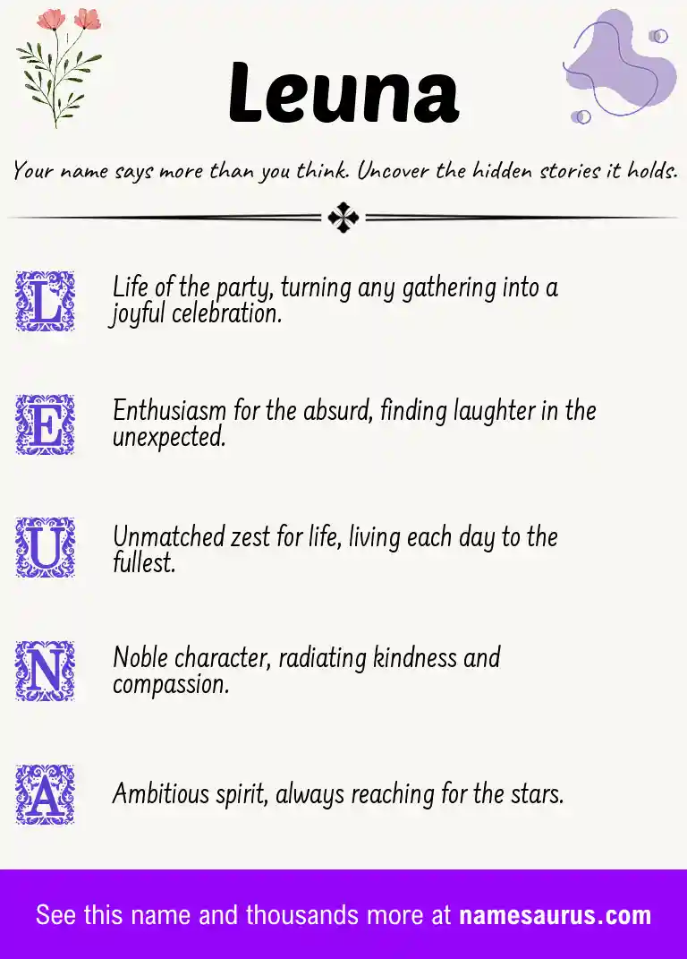 Acrostic poem about Leuna.
