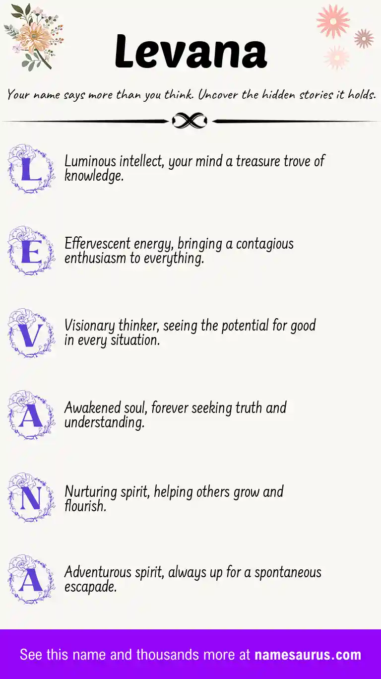 Acrostic poem about Levana.